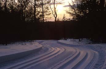 Corsair Trails groomed for winter cross-county skiing