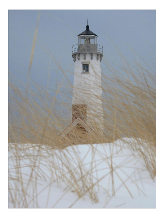 Tawas Point Light in winter