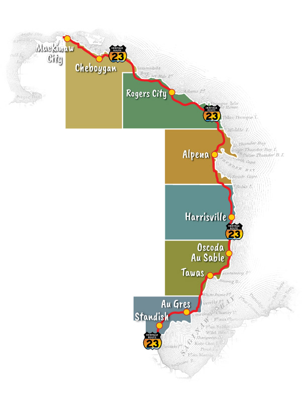 US-23 Heritage Route Regions